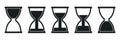 Set hourglass icons, sandglass timer, clock flat icon for apps and websites Ã¢â¬â vector